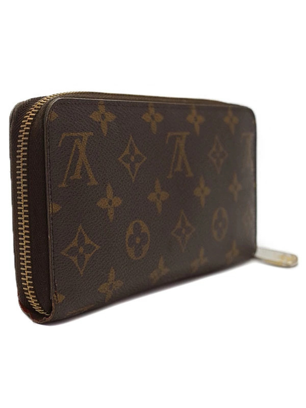 Louis Vuitton Monogram Long Round Zipper Zippy Wallet Brown